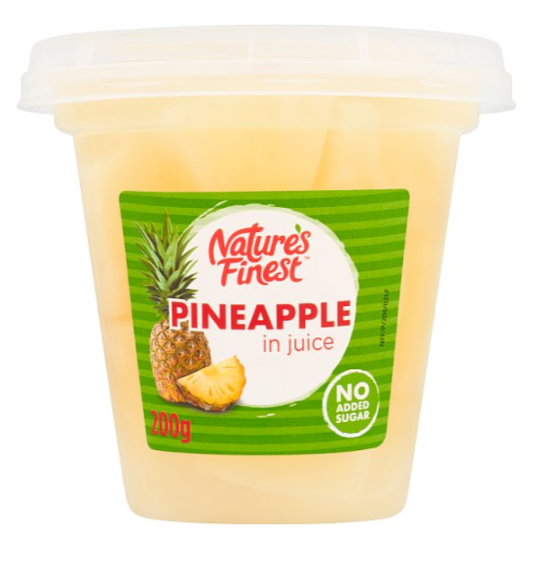 Nature's Finest Fruits in Juice 200g(fruitsinjuice)fresh fruits - Pineapple