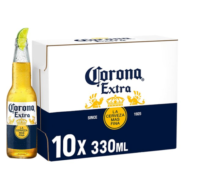 Corona Extra Premium Lager Beer Bottles 10x330ml