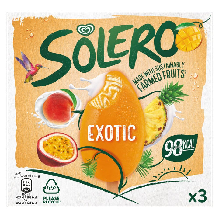 Solero Ice Lolly Sticks Exotic 3x 90 ml