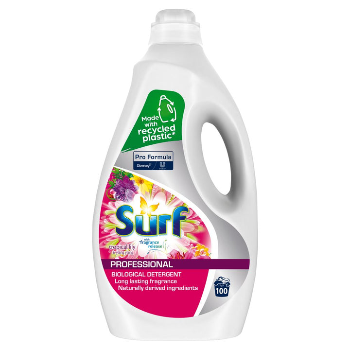 Surf Pro Formula Tropical Lily & Ylang Ylang Professional Biological Detergent 5L(SURF5LLIQUID DETERGENT BIG LIQUID)