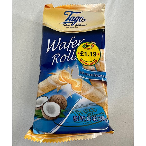 Tago Coconut Wafer Rolls 150g £1.19