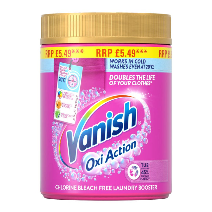 Vanish Laundry Booster and Stain Remover Powder Colours 6x470g  £5.49PM - Pink