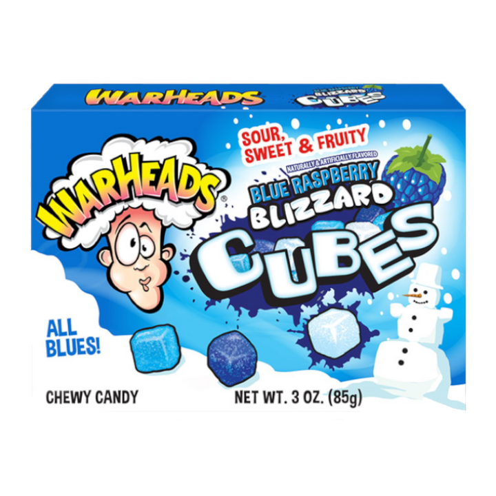 Warheads Mix Cubes Theatre Box - Blue Raspberry