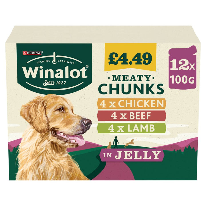 Winalot Meaty Chunks 12pack - Chicken Beef Lamb