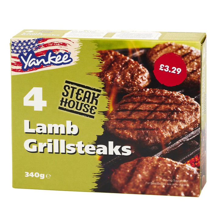 Yankee 4 Lamb Grills 340g Price Marked £3.29