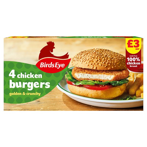 Birds Eye 4 classic burger frozen birdseyeburgers frozenburgers
