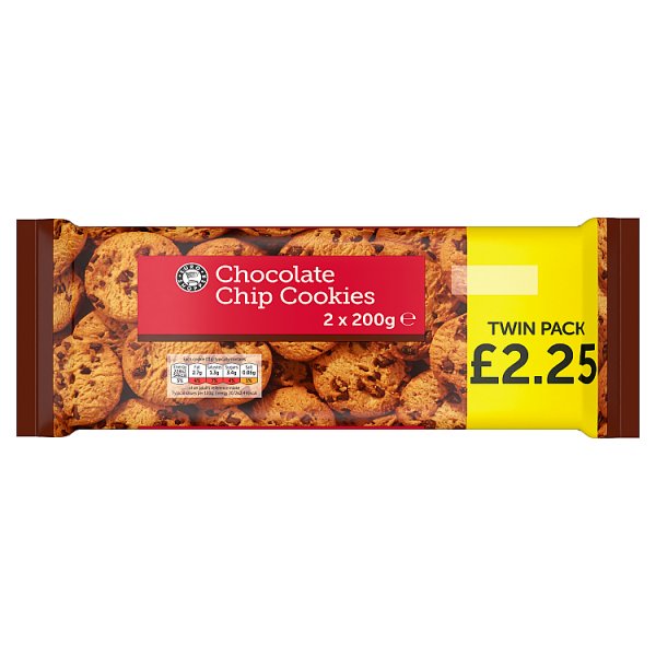 Euro Shopper Cookies cheapest CheapCookies Biscuits chocochipcookies - Chocolate Chip Twin Pack 200g