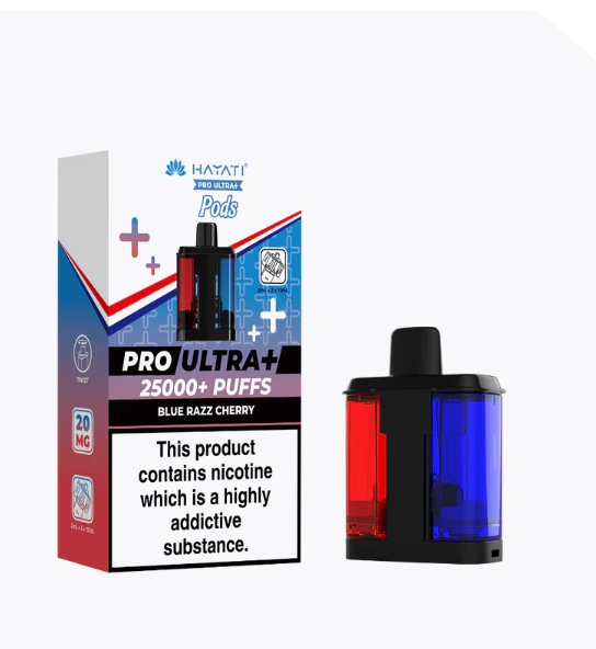 Hayati Pro Ultra+ 25000 puffs Pods(big vapes refilled pods) - Blue Razz Cherry