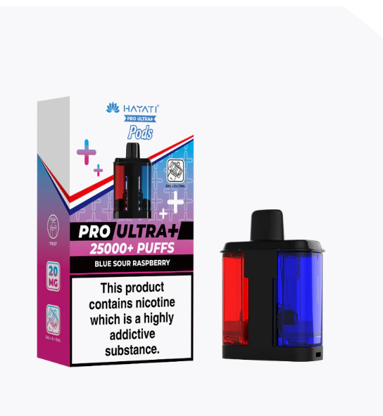 Hayati Pro Ultra+ 25000 puffs Pods(big vapes refilled pods) - Blue Sour Raspberry