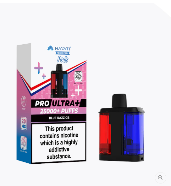 Hayati Pro Ultra+ 25000 puffs Pods(big vapes refilled pods) - Blue Razz GB