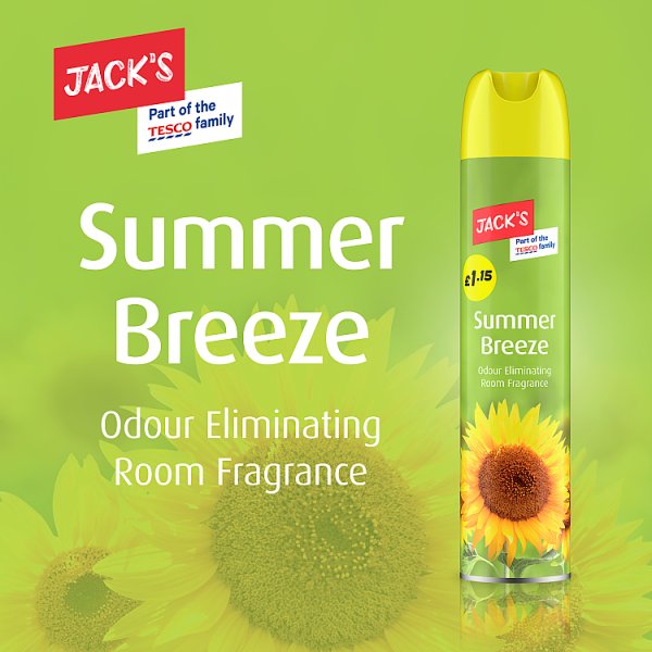 Jack's Odour Eliminating Room Fragrance 240ml Airfreshner room cheapAIRFRESHNER - Summer Breeze