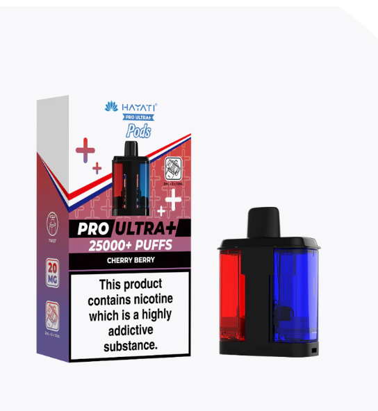 Hayati Pro Ultra+ 25000 puffs Pods(big vapes refilled pods) - Cherry Berry