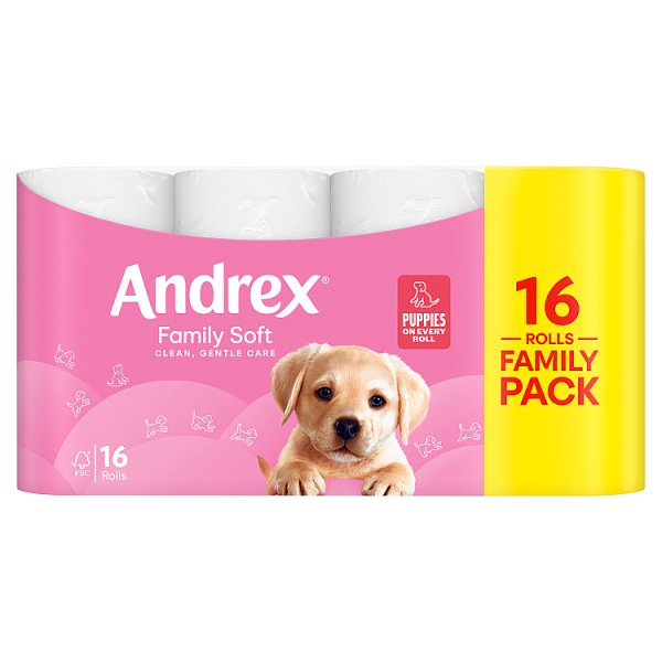 Andrex Family Soft Toilet Tissue 16 Rolls andrex16rollstoilettissue