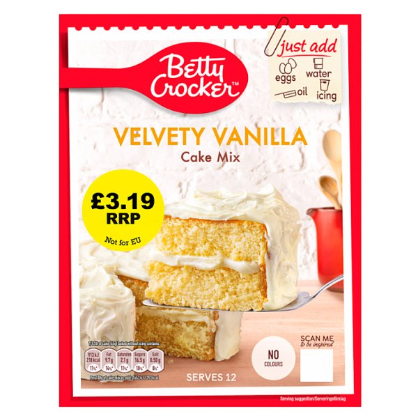 Betty Crocker Cake Mix 415g cakemix - Velvety Vanilla