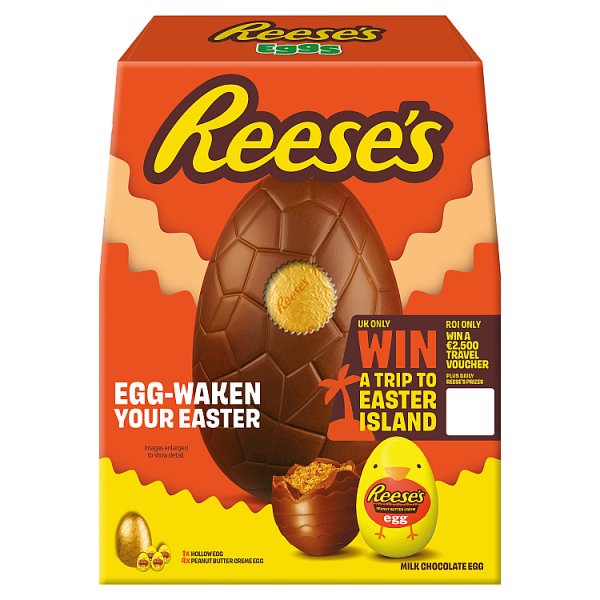 Reese's Milk Chocolate Hollow Egg with 4 Reese's Peanut Butter Creme Eggs 236g eastereggs
