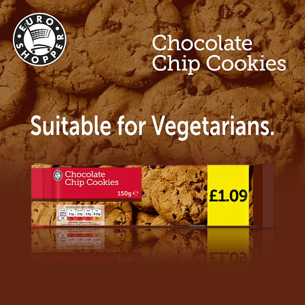 Euro Shopper Cookies cheapest CheapCookies Biscuits chocochipcookies - Chocolate Chip 150g