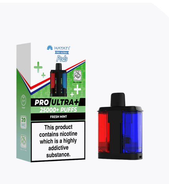 Hayati Pro Ultra+ 25000 puffs Pods(big vapes refilled pods) - Fresh Mint