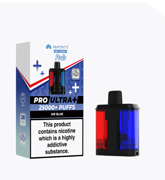 Hayati Pro Ultra+ 25000 puffs Pods(big vapes refilled pods) - Mr Blue