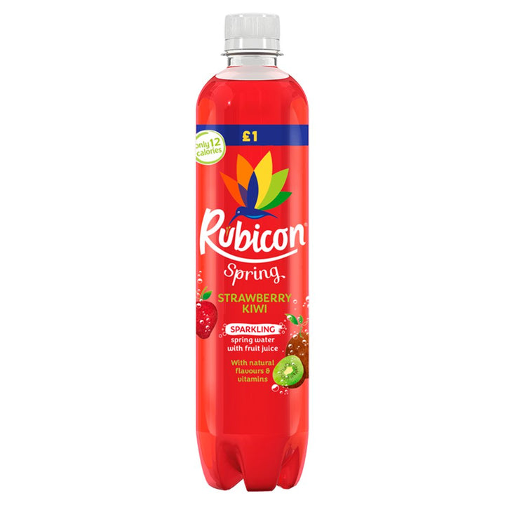 Rubicon Sparkling Spring Water with Fruit Juice 500ml - Strawberry Kiwi