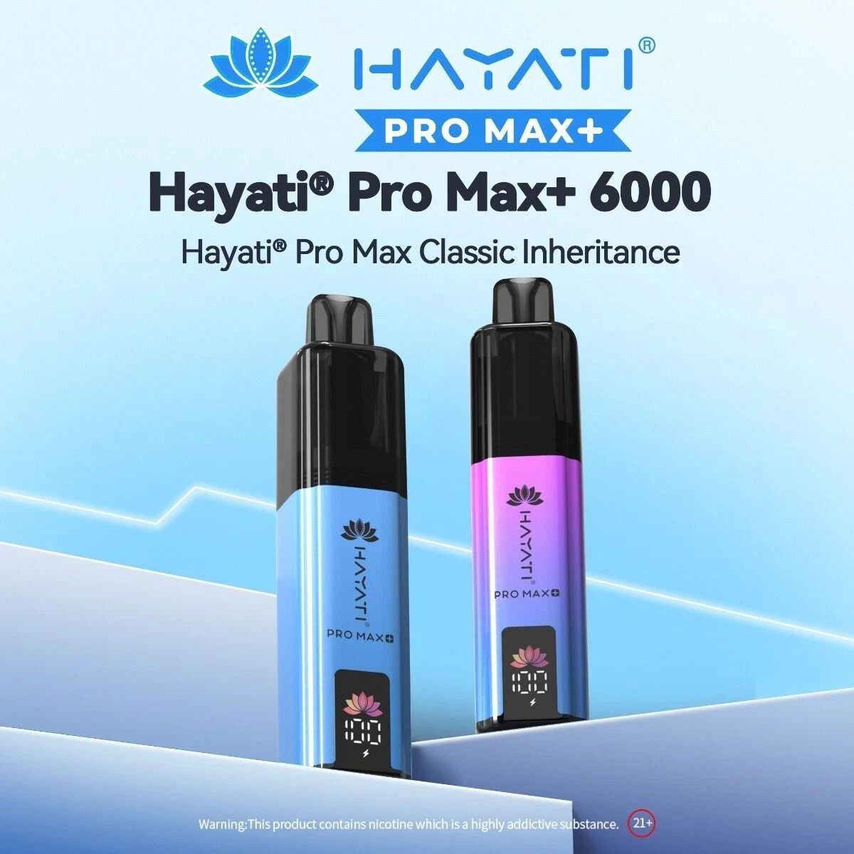 HAYATI PRO MAX+ 6000+PUFFS HAYATIPROMAX6KVAPES VAPES PREFILLED DEVICES