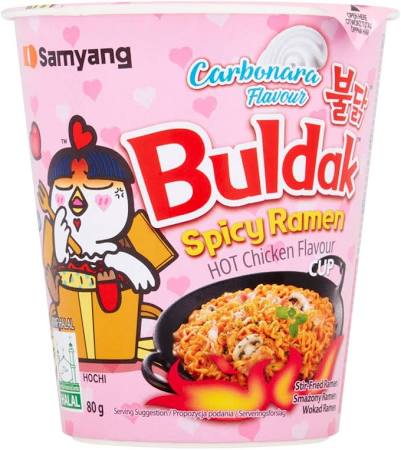Buldak-Noodles Made in korean noodles SAMYANG noodles buldaknoodles koreannoodles - Chicken Carbonara Small Bowl