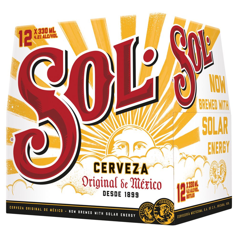 Sol Original Lager Beer Bottle 12x330ml