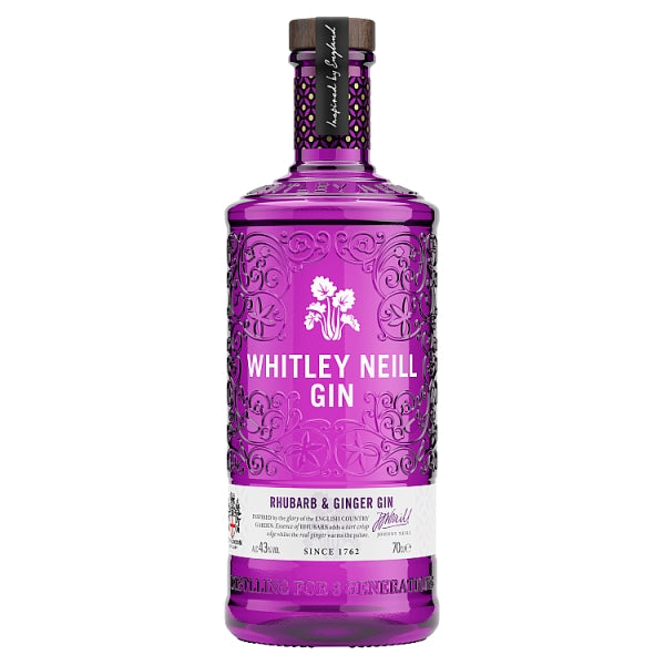 Whitley Neill  Gin 70cl - Rhubarb & Ginger